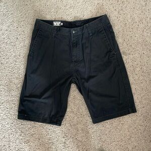 Volcom black chino shorts. 32 waist 10” inseam 22” outseam